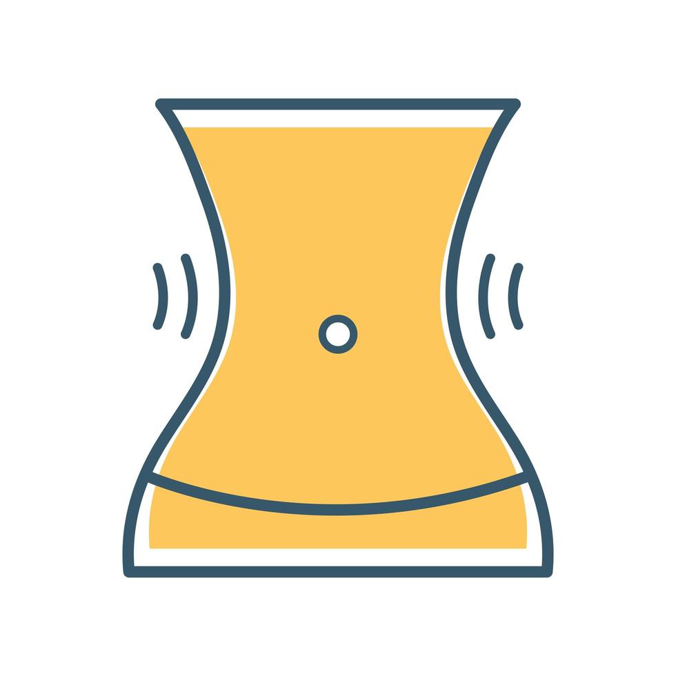 waist on a white background vector