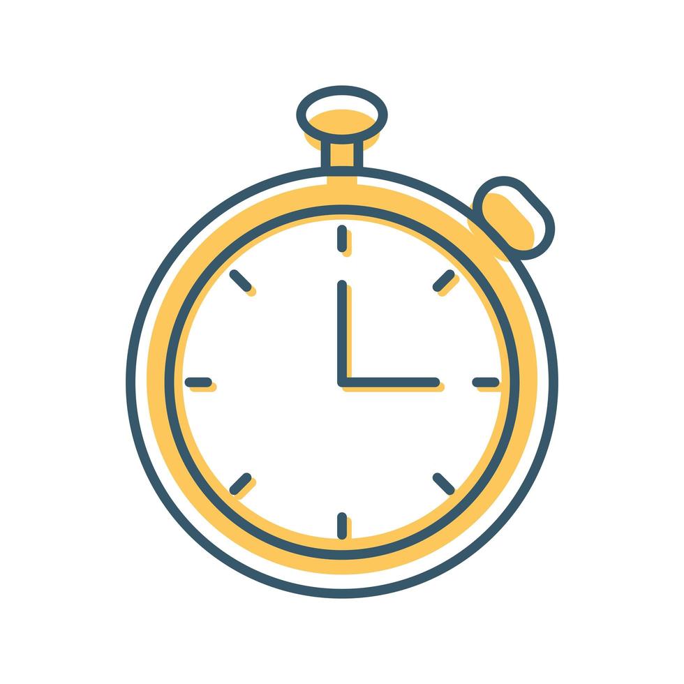 clock with a yellow color vector