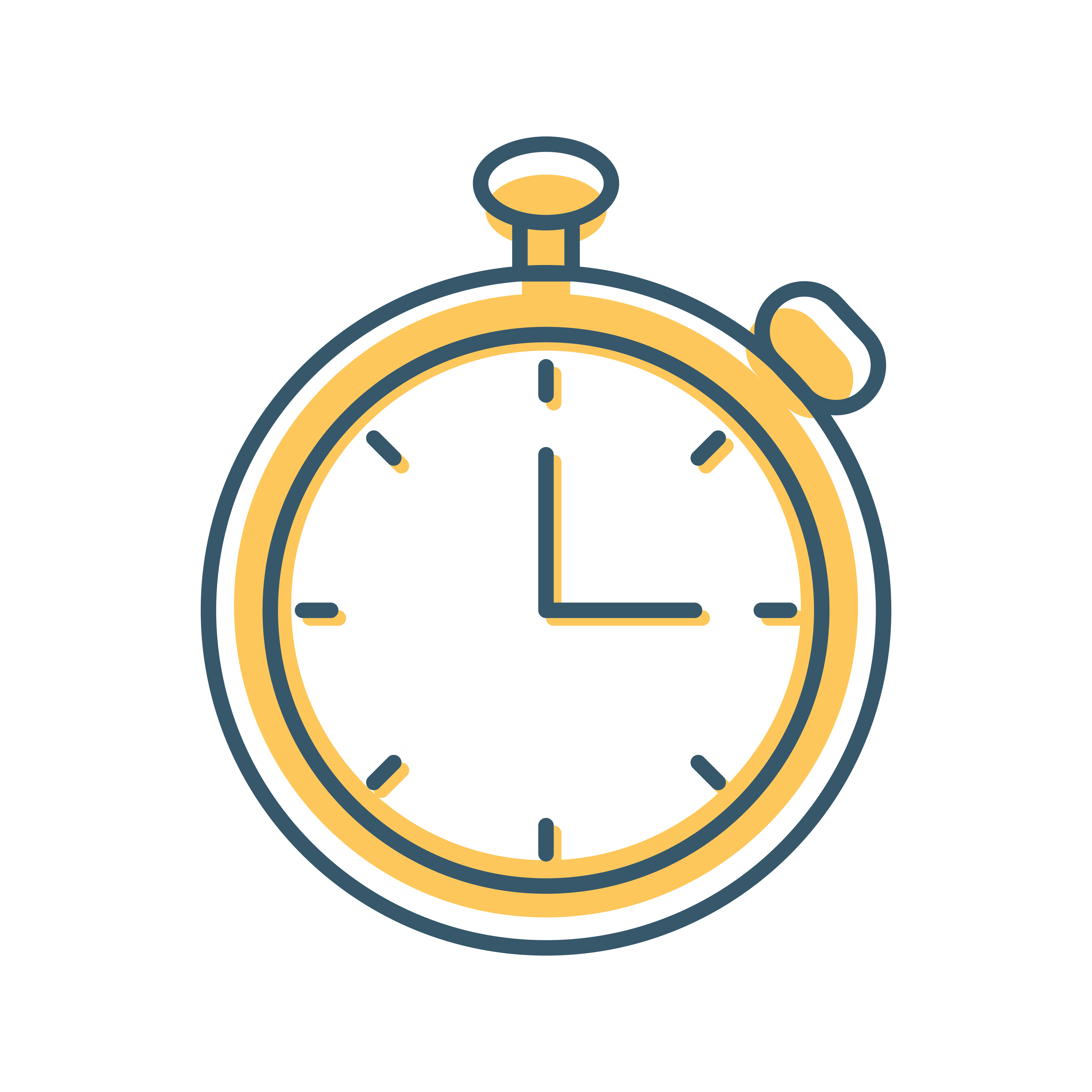 clock with a yellow color 4431006 Vector Art at Vecteezy