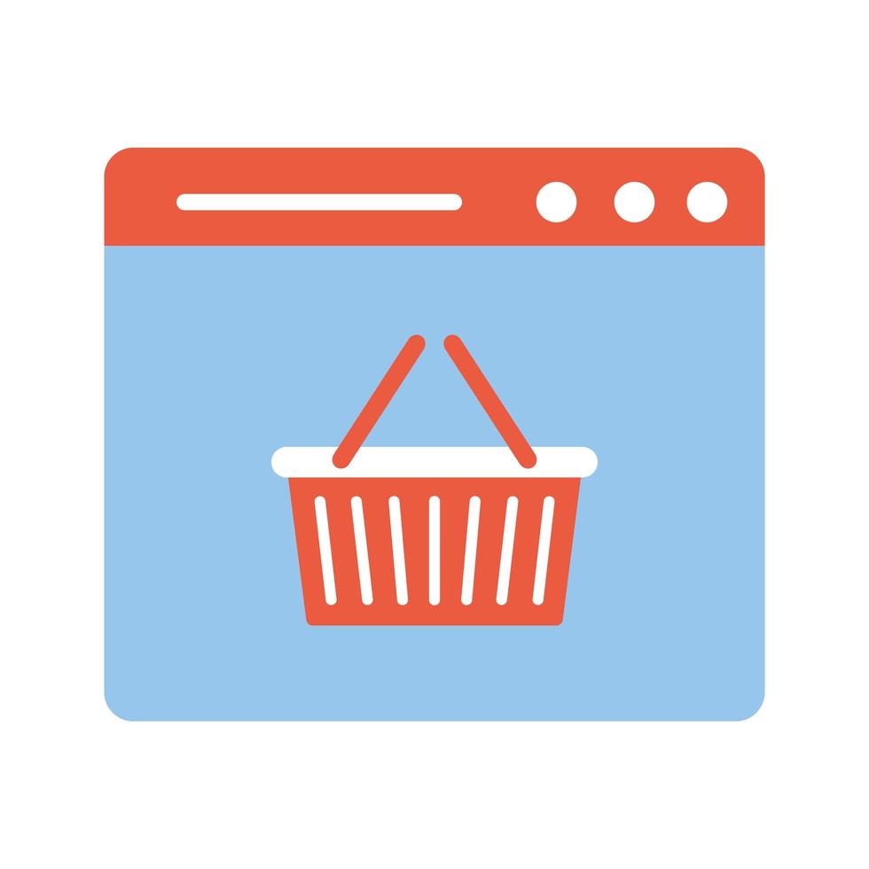 web page with one basket in the middle of it vector
