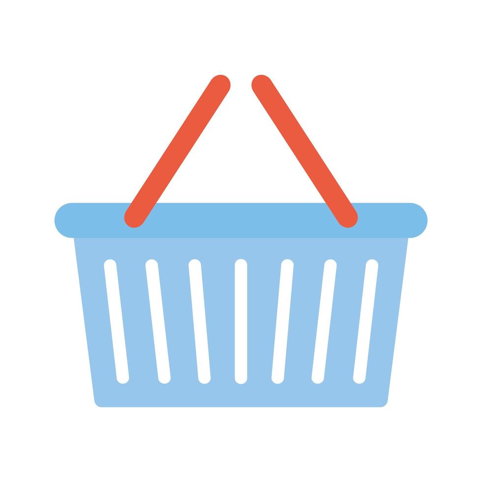 blue basket on a white background vector