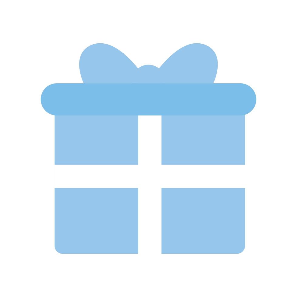 caja de regalo de color azul vector