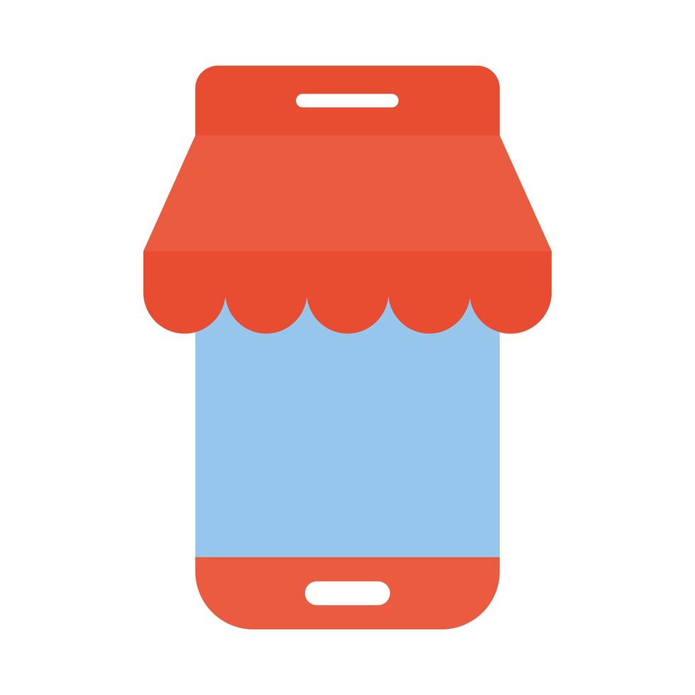 buy online through a cell phone vector