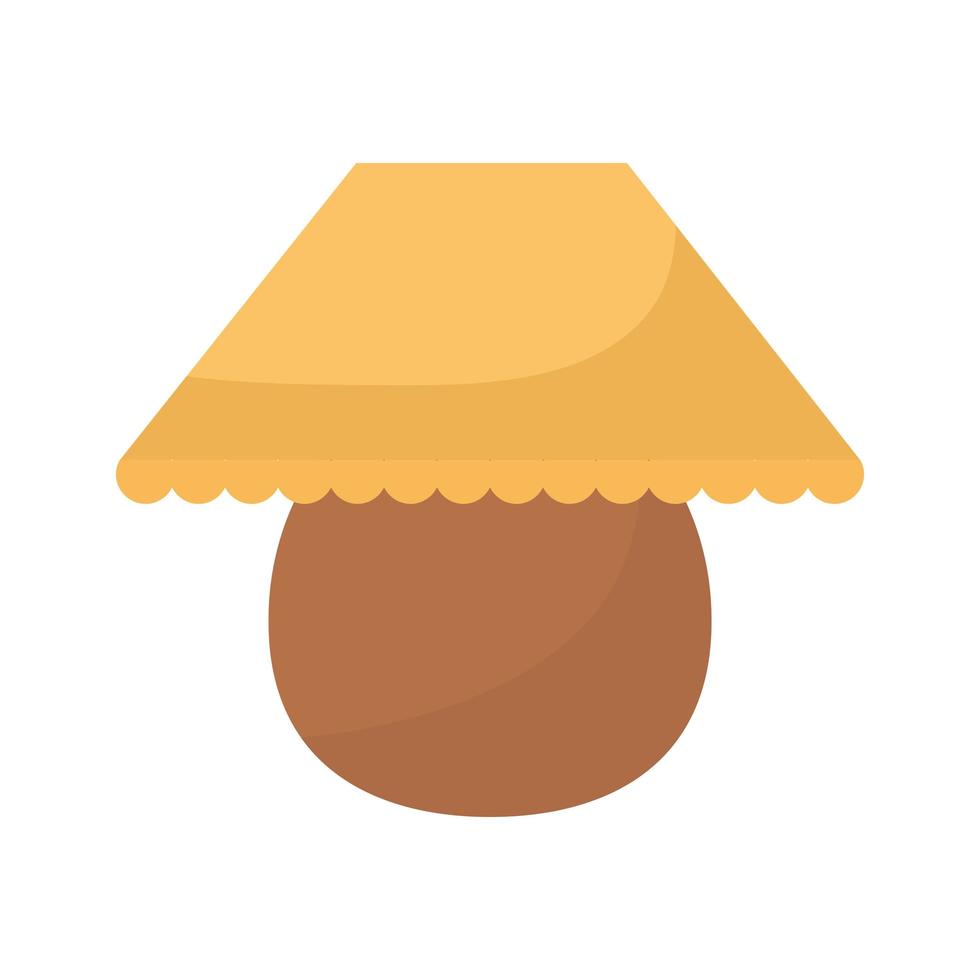 lamp with a yellow color vector