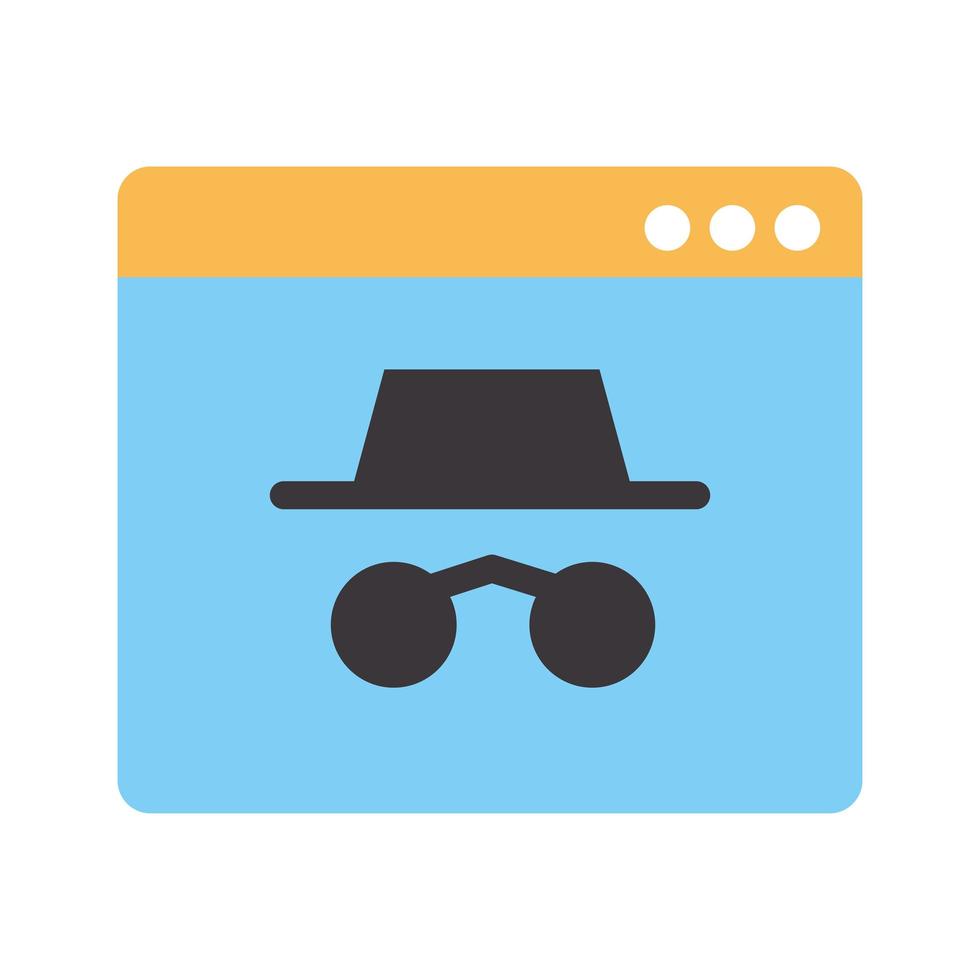 incognito symbol on a page web vector