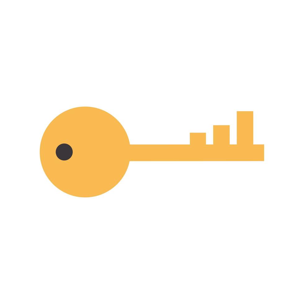 key with a yellow color vector