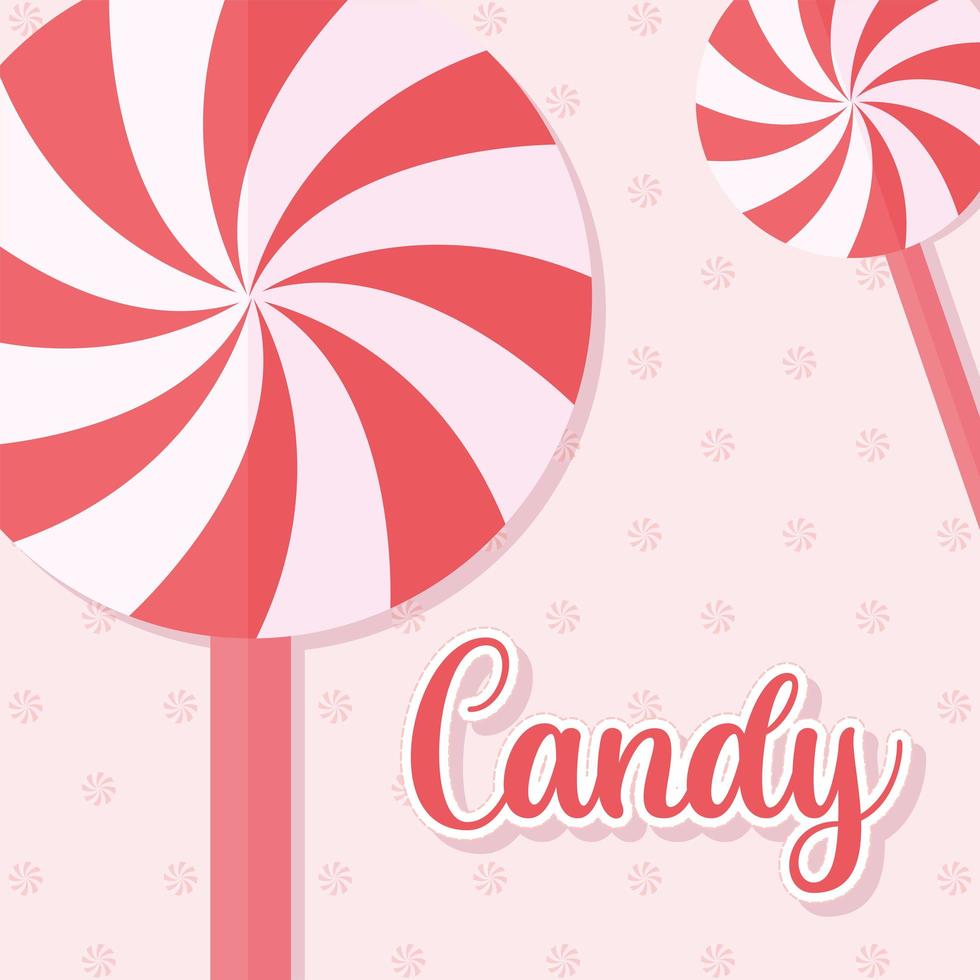 candy lettering with set of popsicles vector