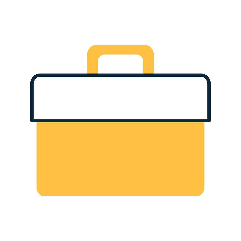 briefcase with a yellow color vector