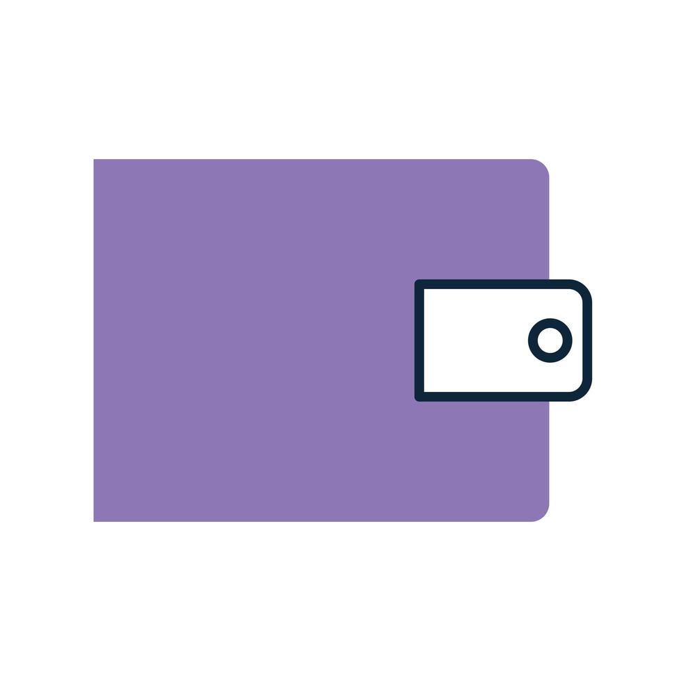 wallet with a purple color vector