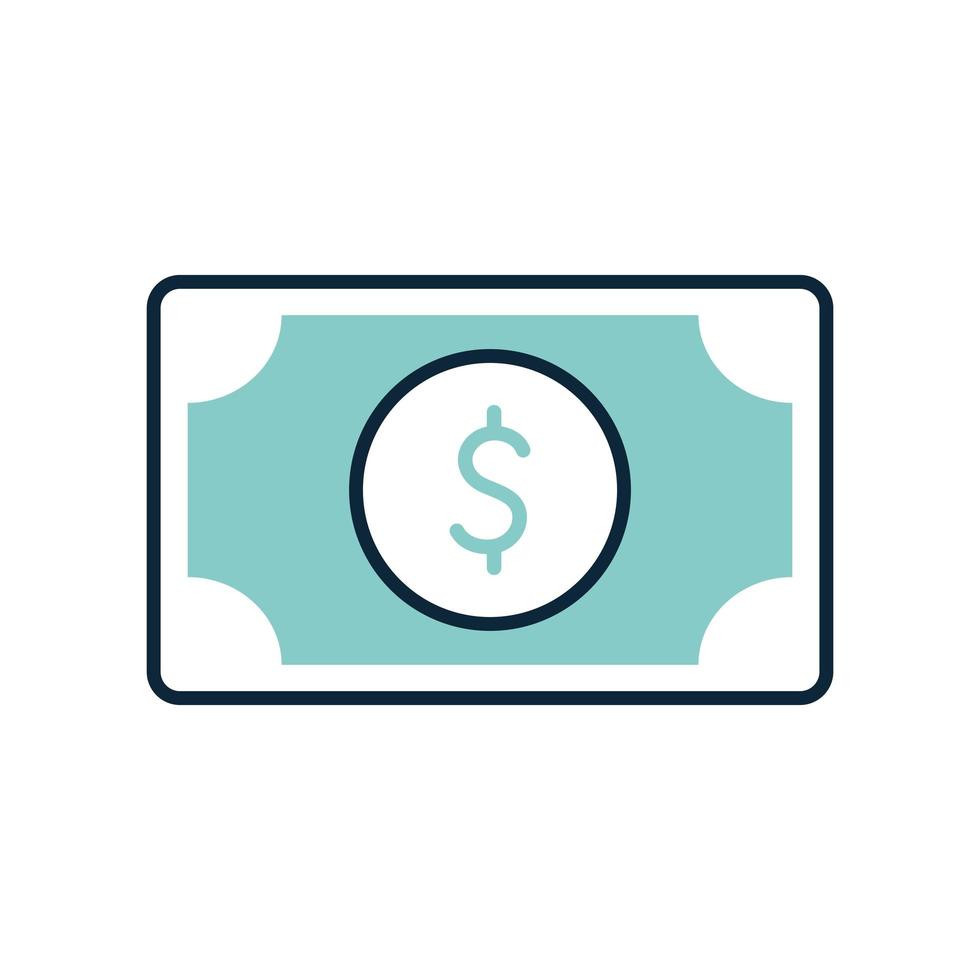 dollar with a green color vector