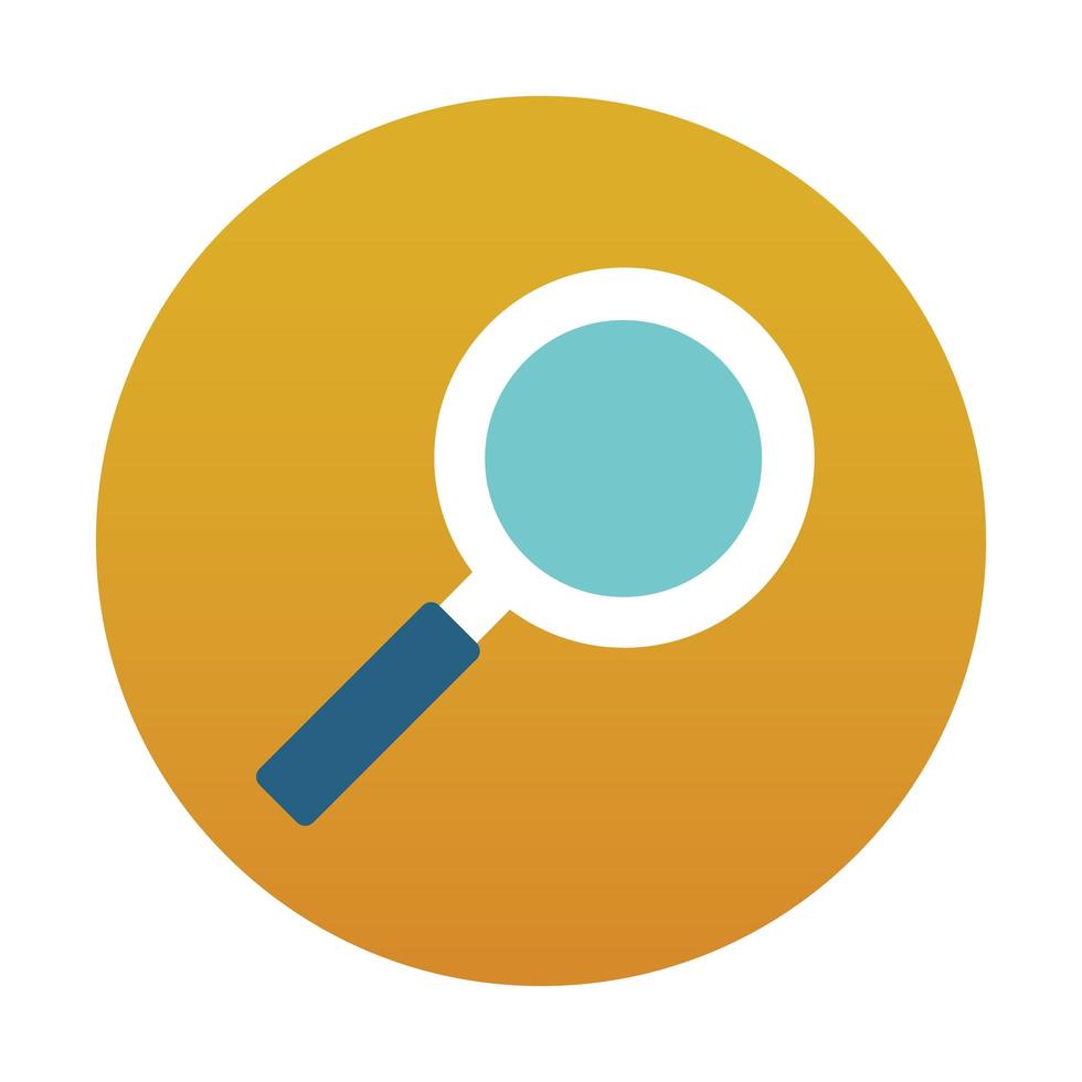 search app inside a bubble with a magnify glass vector