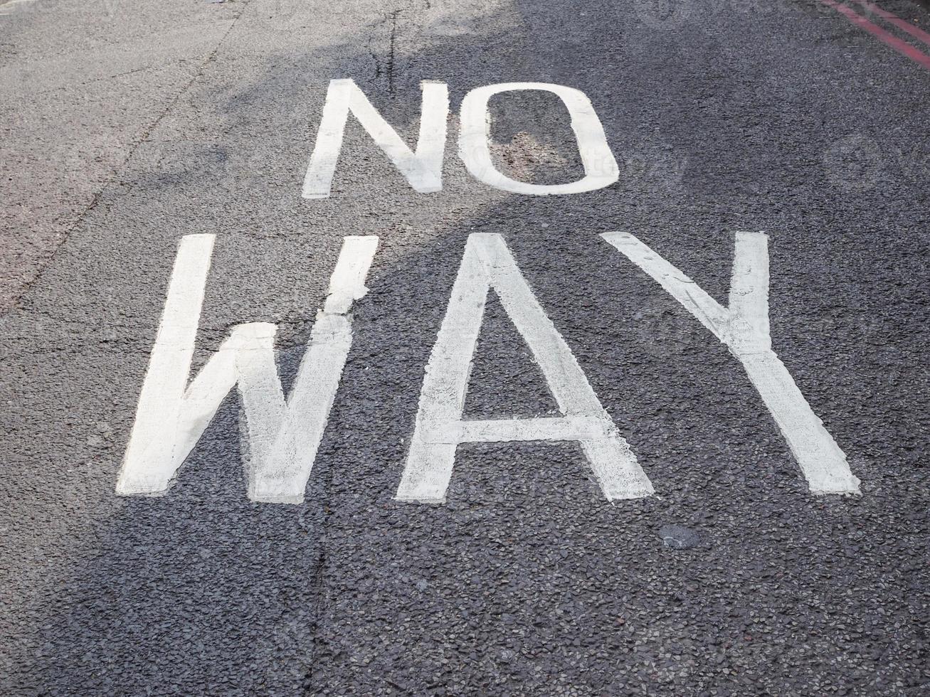 No way sign photo