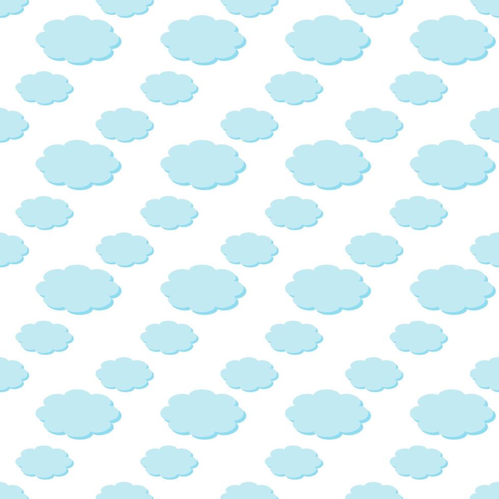 Simply flat pattern design of pastel clouds Thai floating on white background. Sweet decorating for wrapping paper, wallpaper, fabric, backdrop and etc. vector