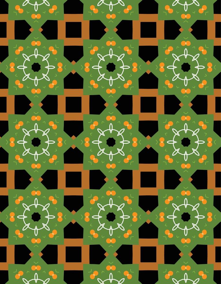Christmas Pattern with Geometric Motifs vector