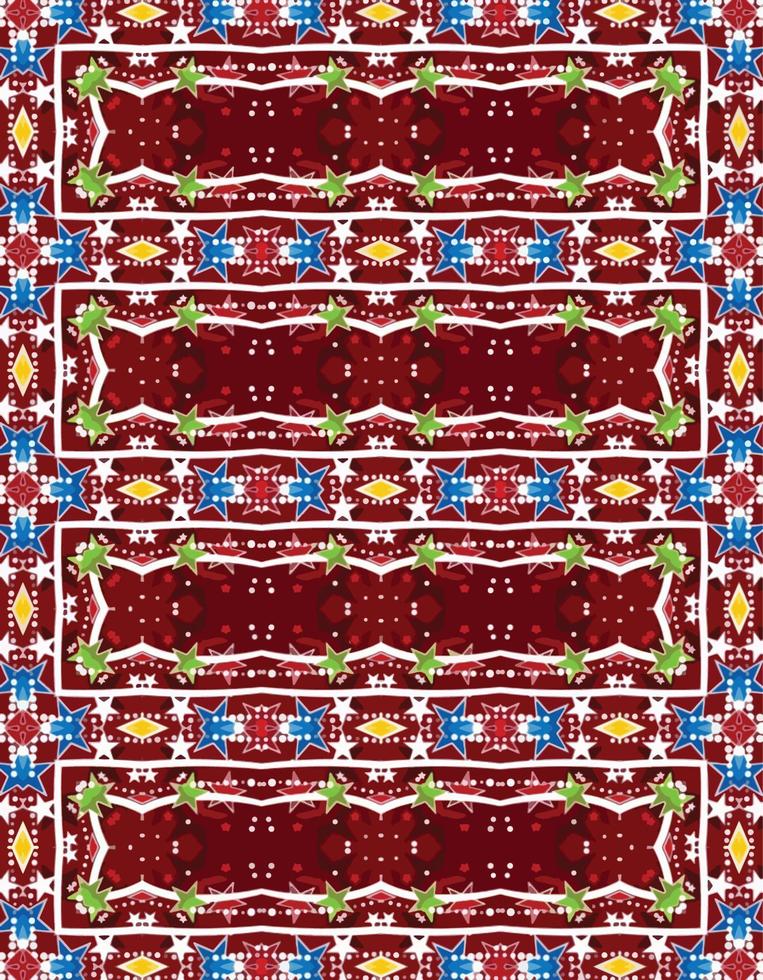 Christmas Pattern with Geometric Motifs vector