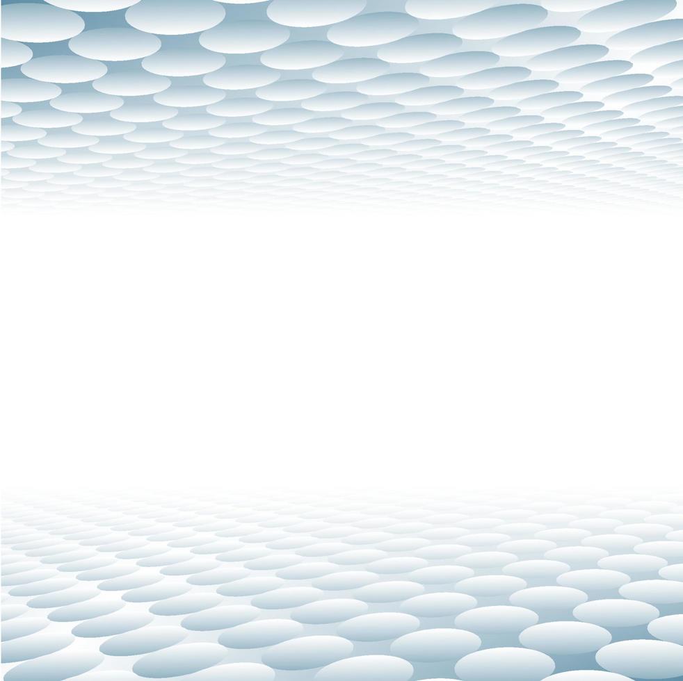 PrintAbstract 3D grid circle pattern texture blue and white perspective background. Vector illustration