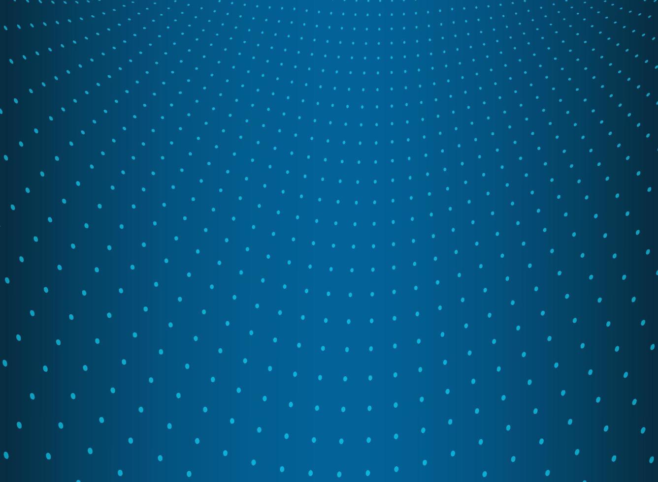 Abstract technology dots pattern perspective on gradients blue background. vector