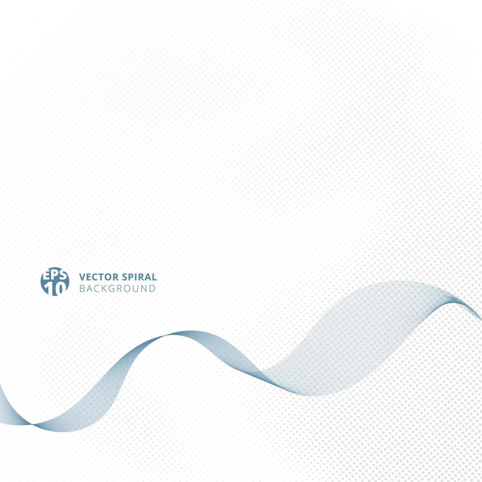 Abstract pattern lines spiral wave futuristic style on gray halftone white background with copy space. vector