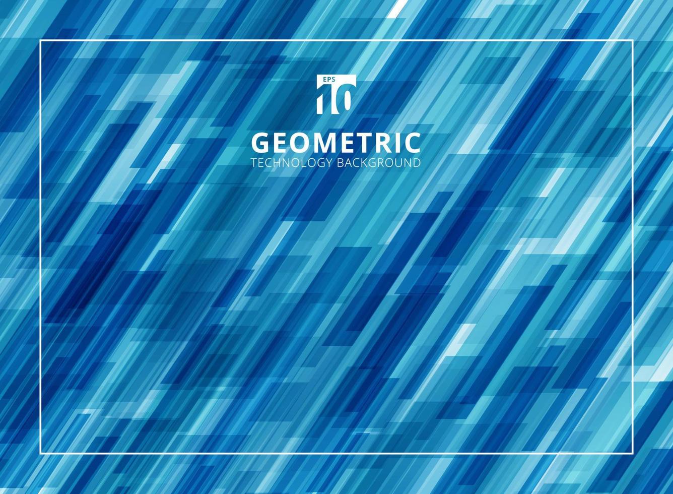 Abstract technology diagonally overlapped geometric squares shape blue colour background. vector