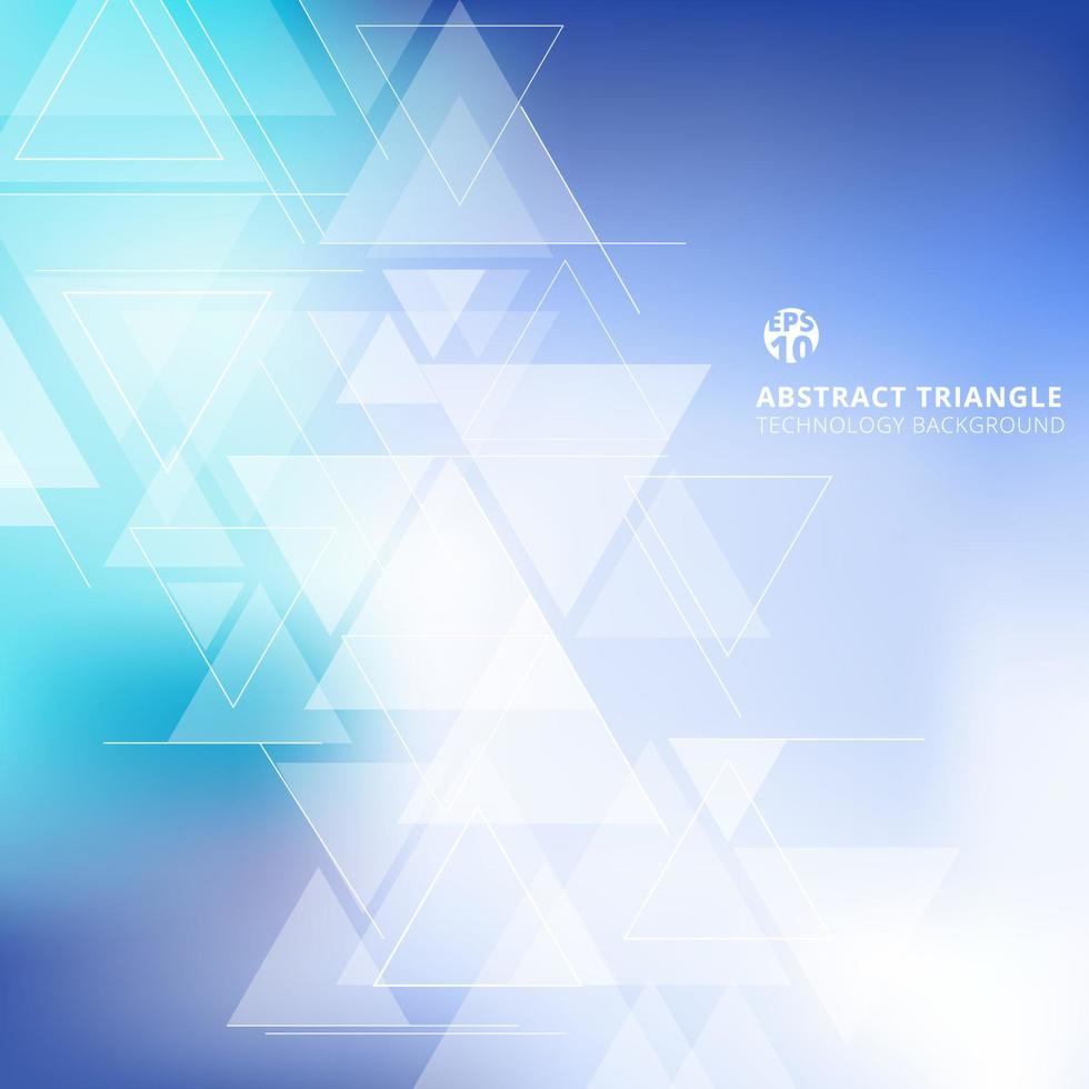 Abstract blurred background with triangles pattern element vector