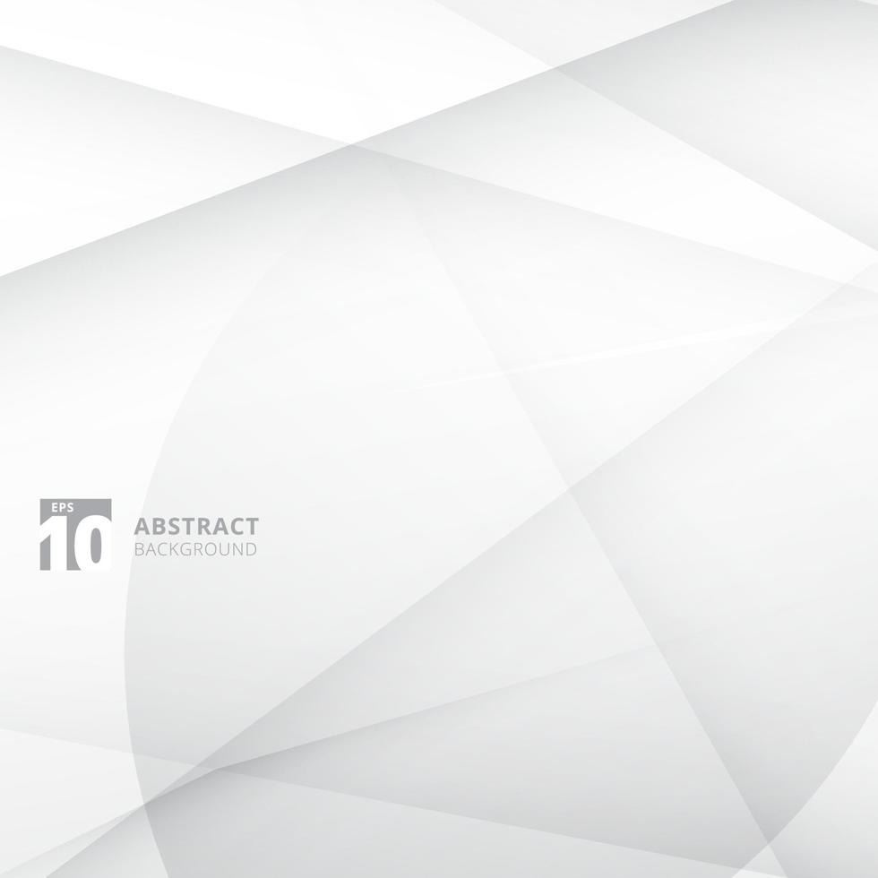 Abstract lines, circle cross geometric white and gray color background vector