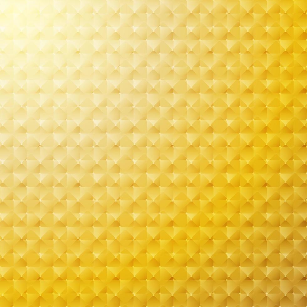Abstract 3D geometric grid pattern gold color background and texture. vector