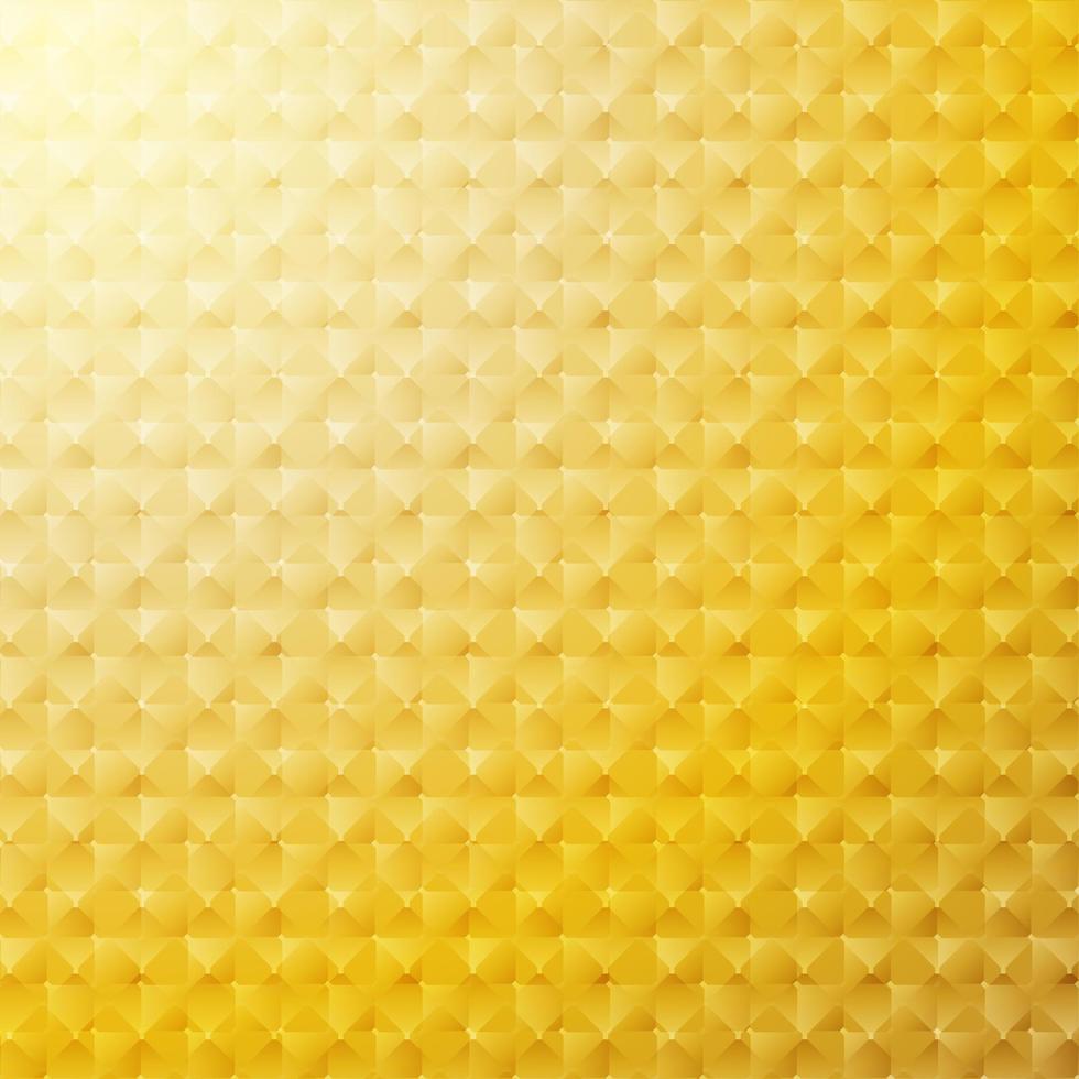 Abstract 3D geometric grid pattern gold color background and texture. vector