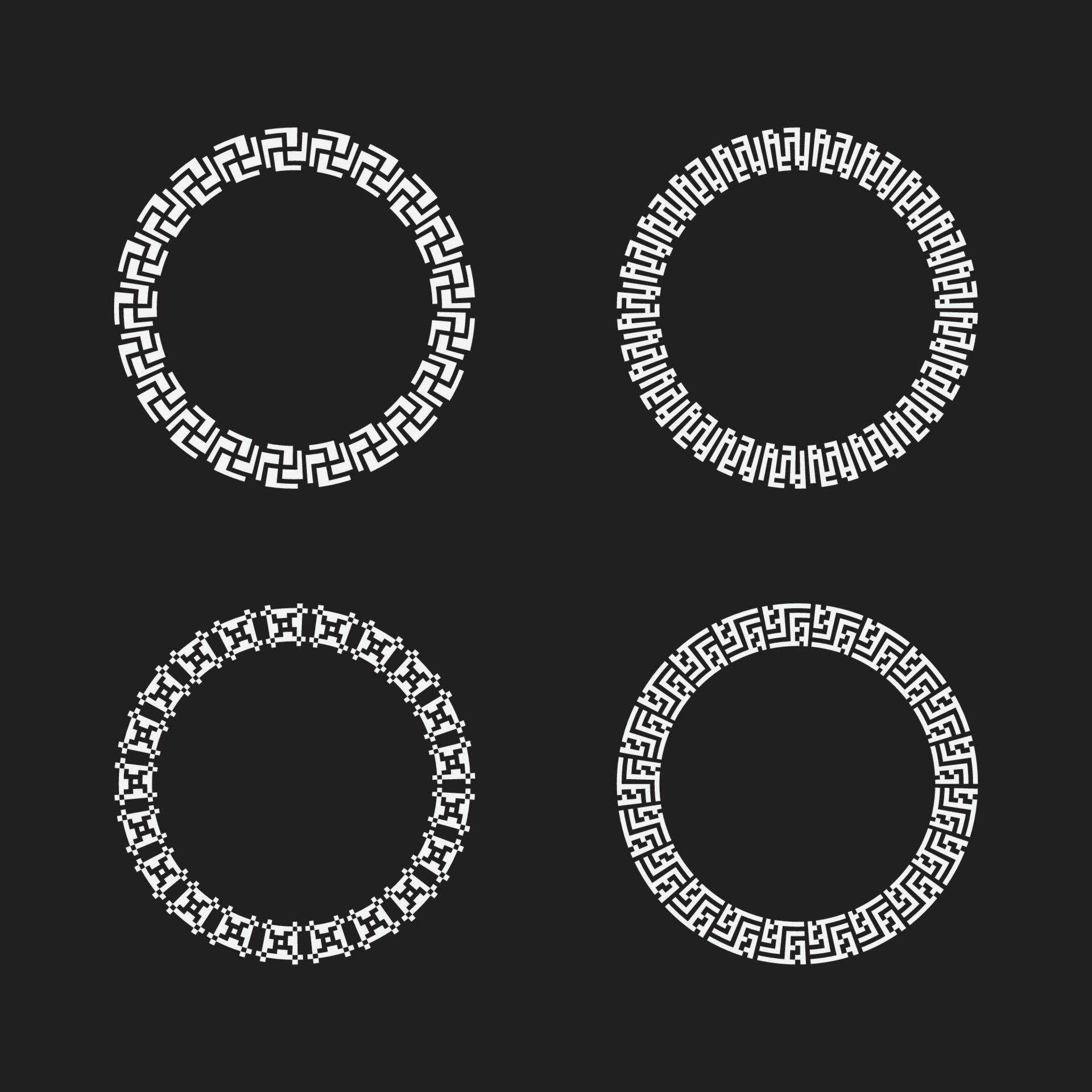 Decorative circle frames 4432032 Vector Art at Vecteezy