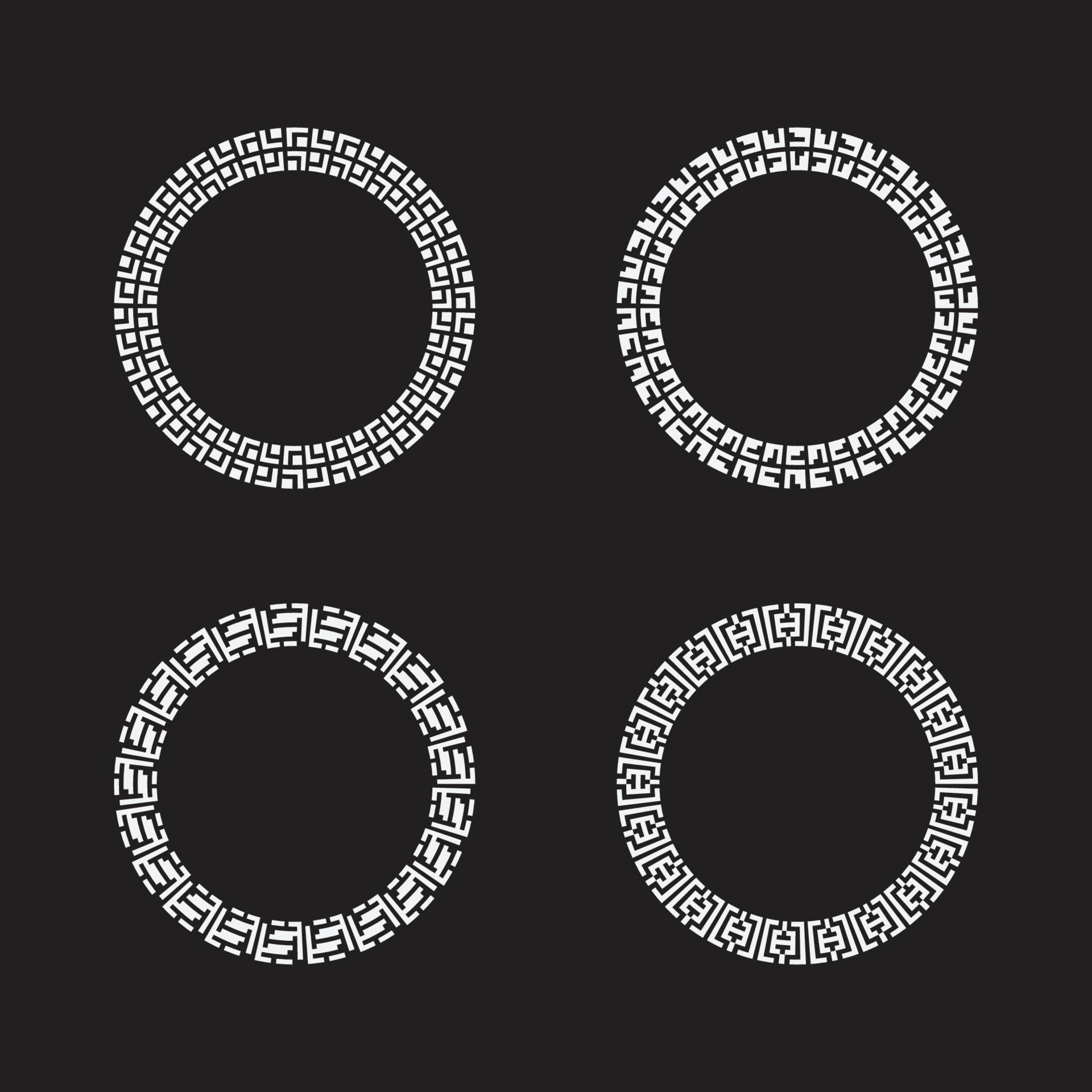 Decorative circle frames 4432034 Vector Art at Vecteezy