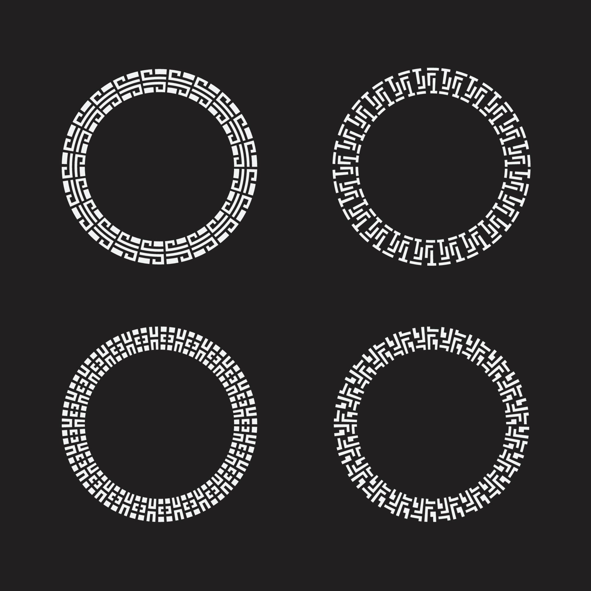 Decorative circle frames 4432039 Vector Art at Vecteezy