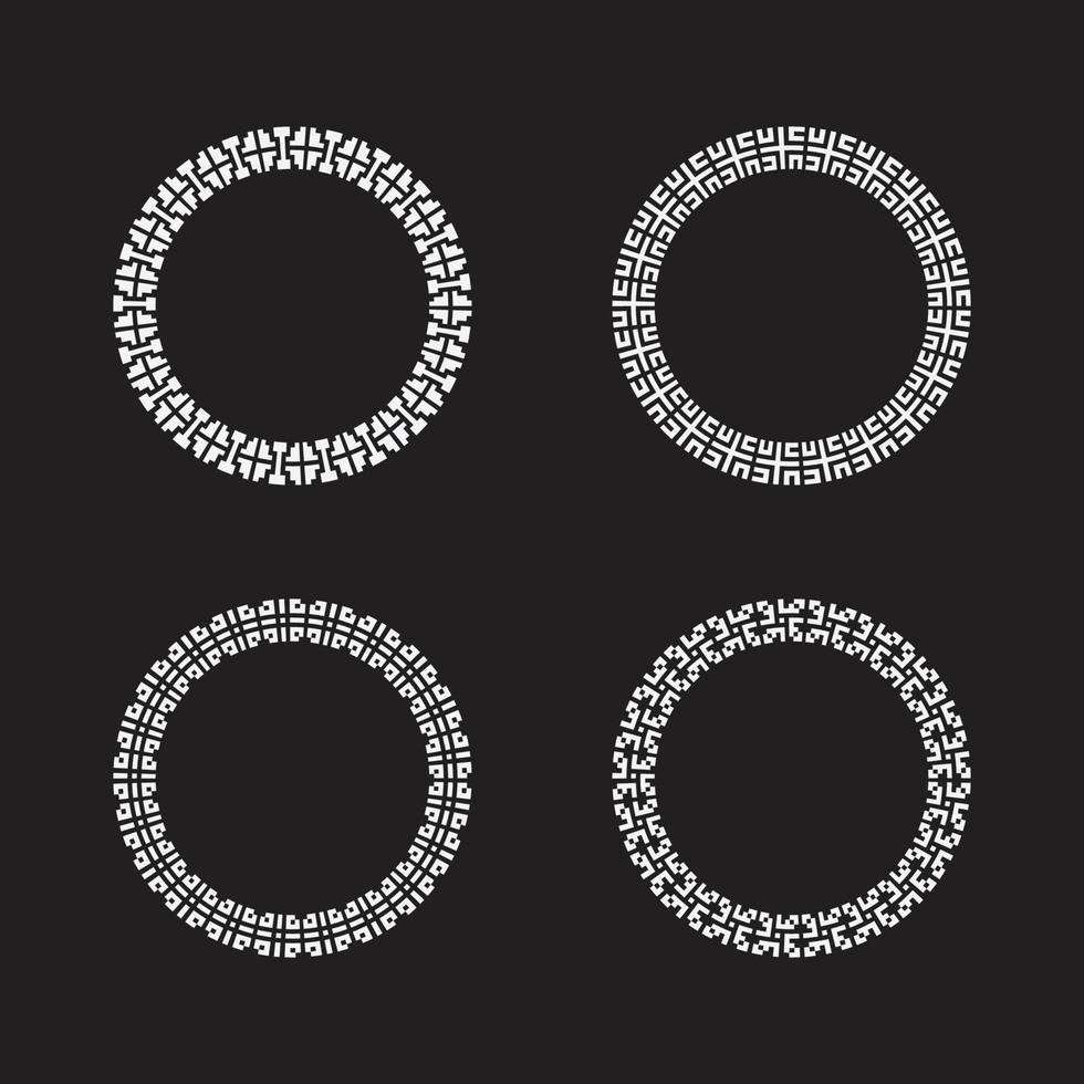 Decorative circle frames vector