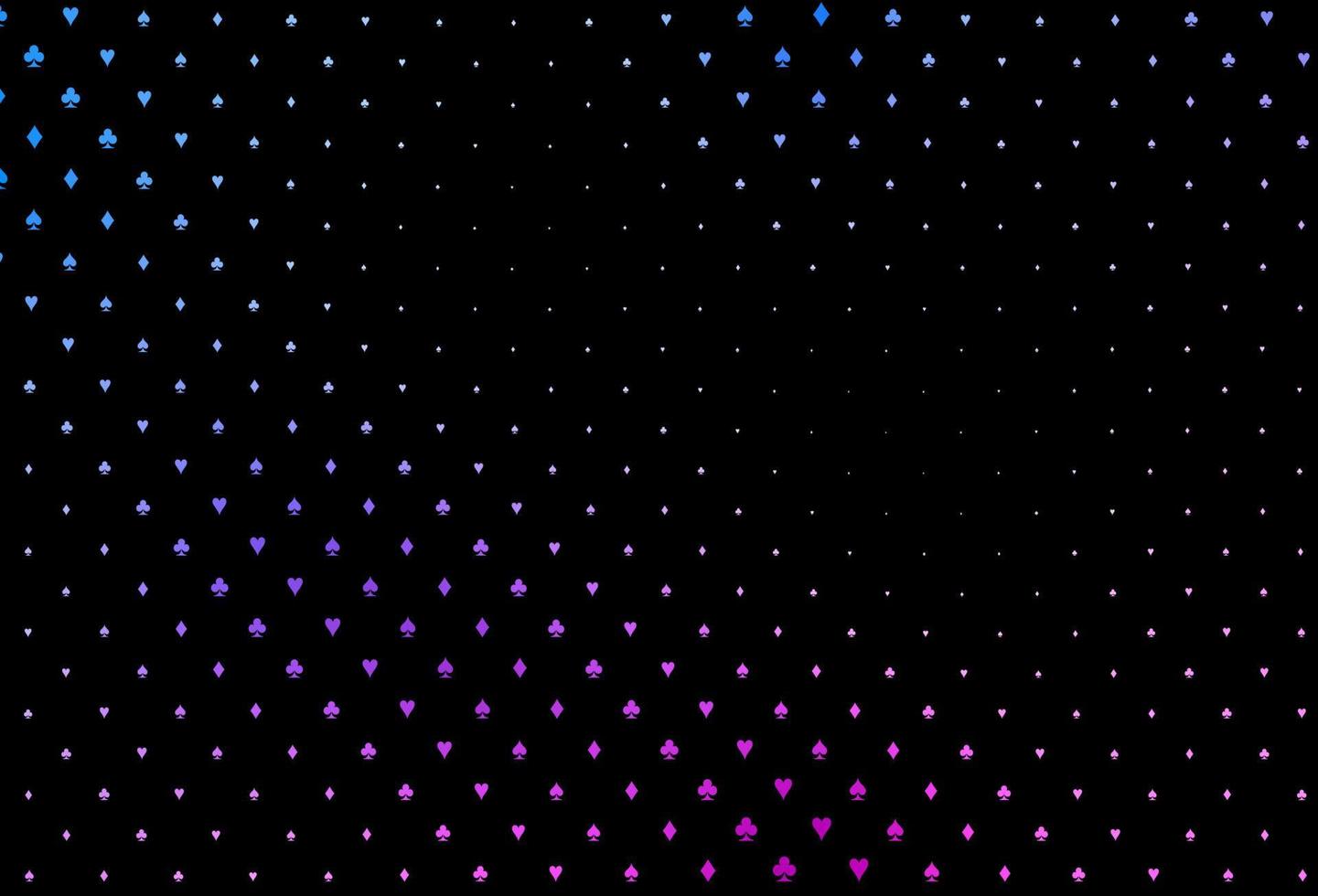 Dark pink, blue vector template with poker symbols.