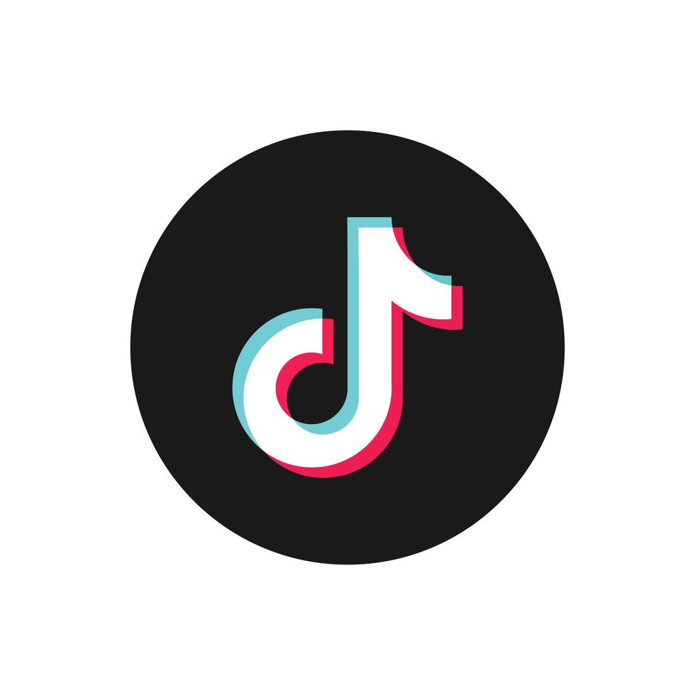 tik tok icono negro. vector de redes sociales. logotipo de tik tok.