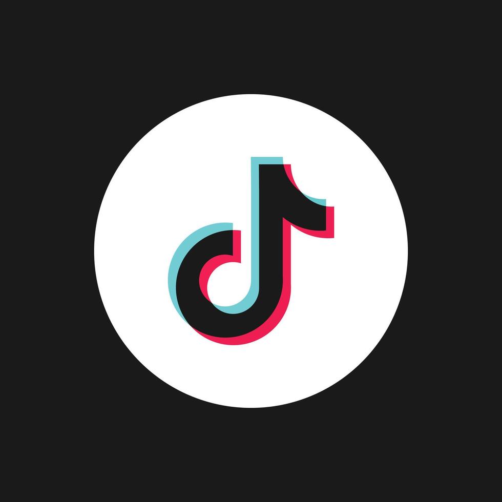 tik tok icono negro. vector de redes sociales. logotipo de tik tok.