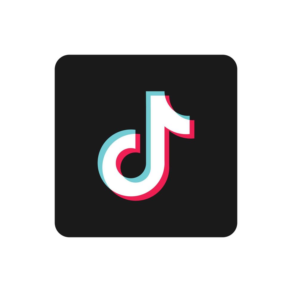 tik tok icono negro. vector de redes sociales. logotipo de tik tok.