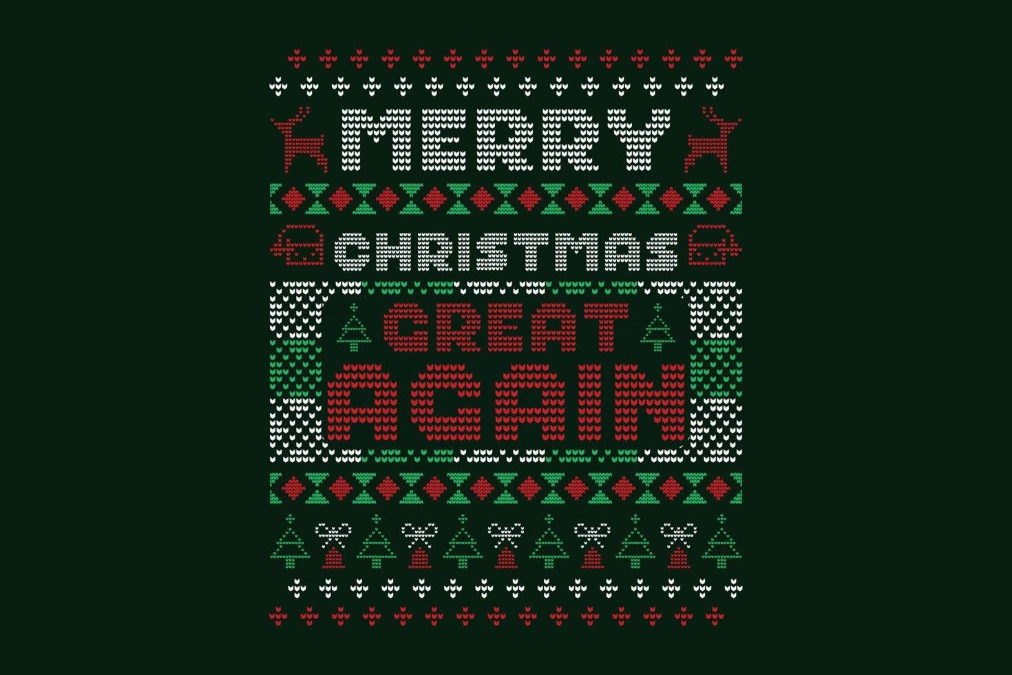 Merry Christmas T-shirt Merry Christmas Great Again vector