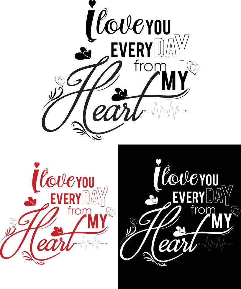 Let s Be Together Typography Design For Valentine s Day vector
