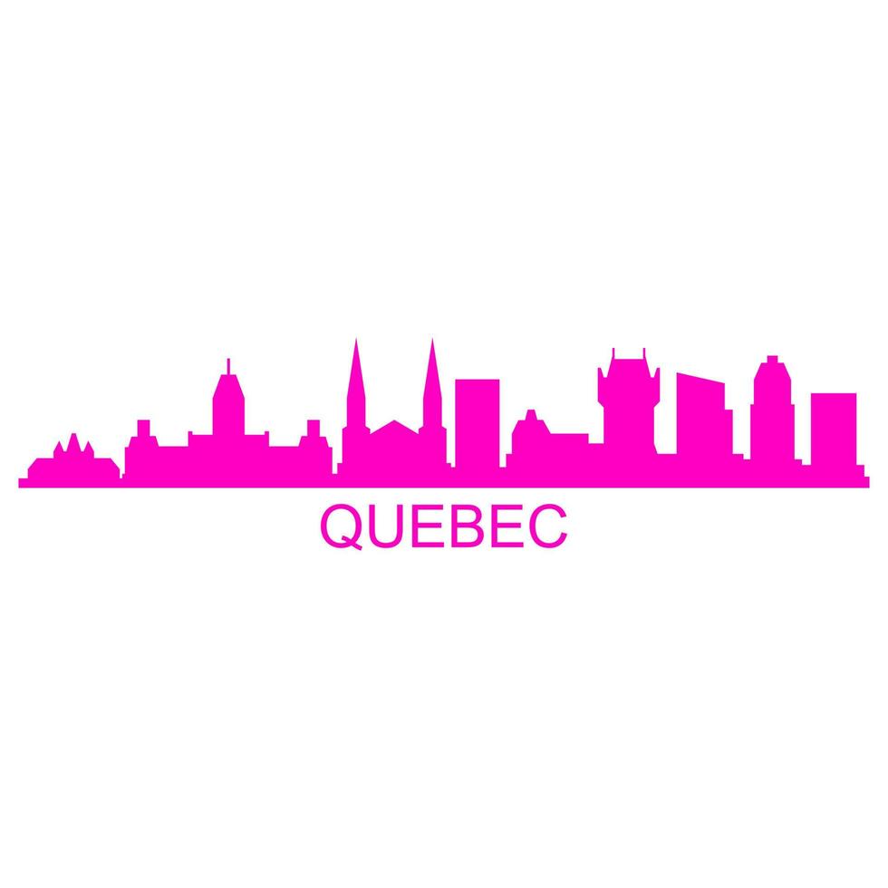Quebec skyline on white background vector