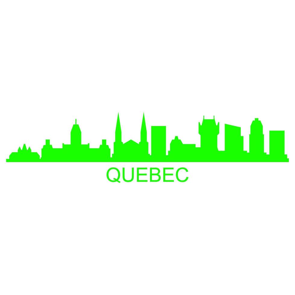 Horizonte de Quebec sobre fondo blanco. vector