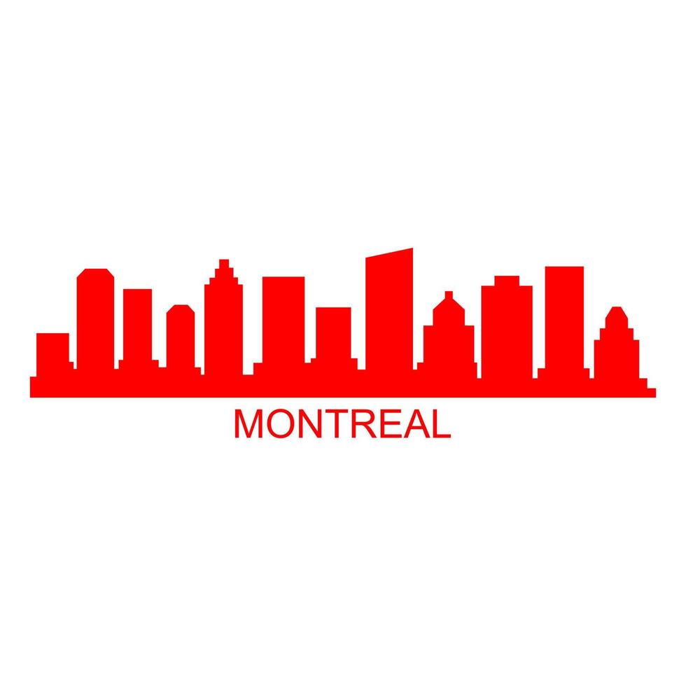 Montreal skyline on white background vector
