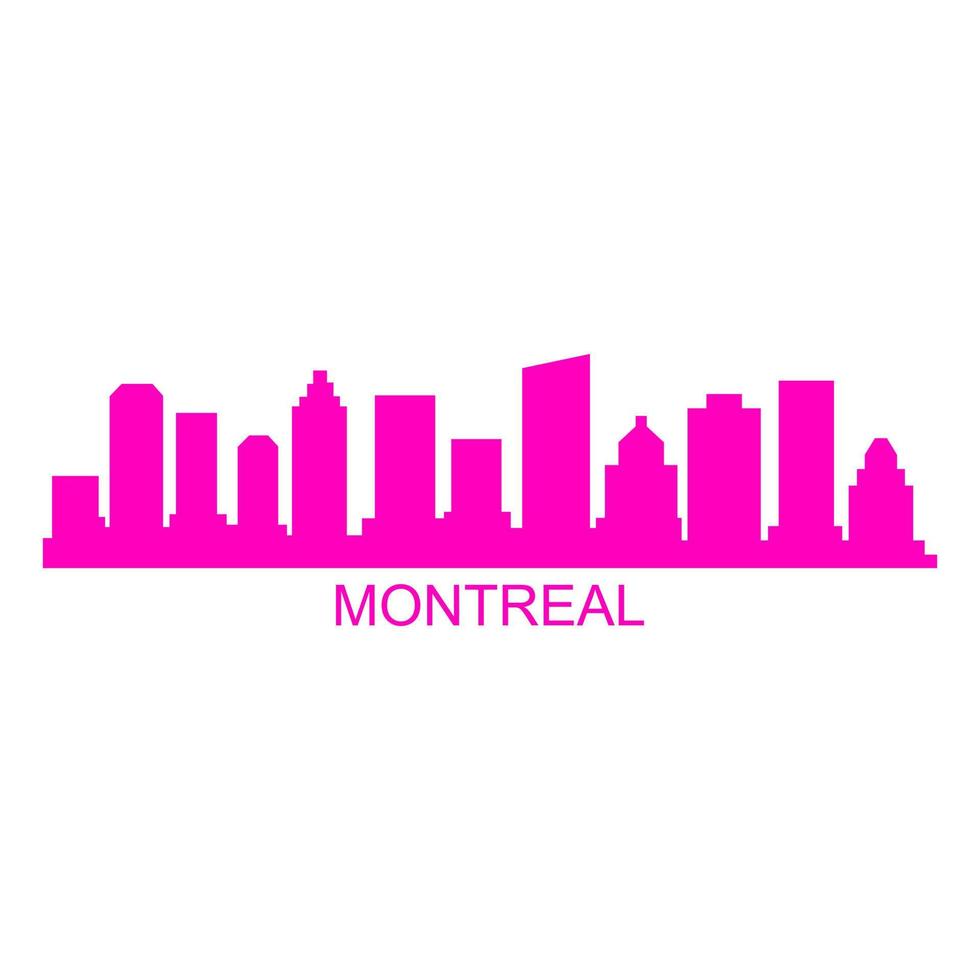 Montreal skyline on white background vector