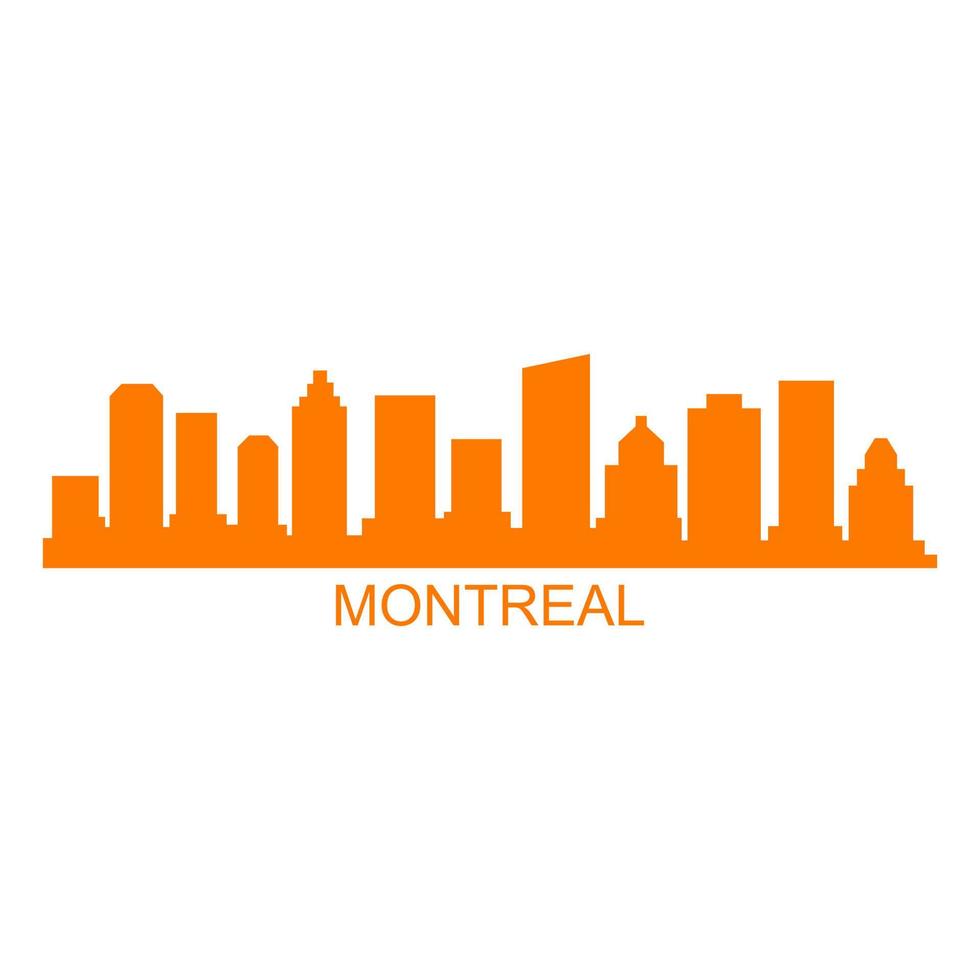Montreal skyline on white background vector