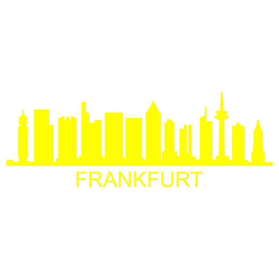 Frankfurt skyline on white background vector