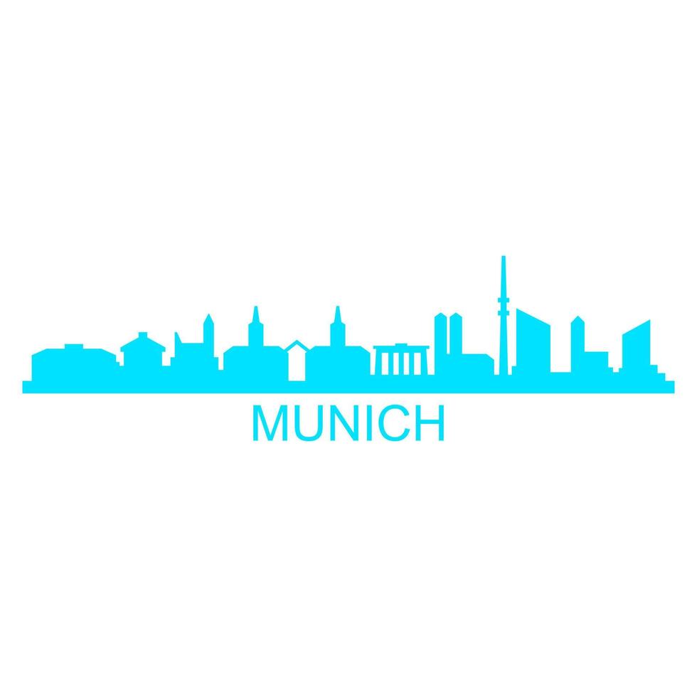 Munich skyline on white background vector
