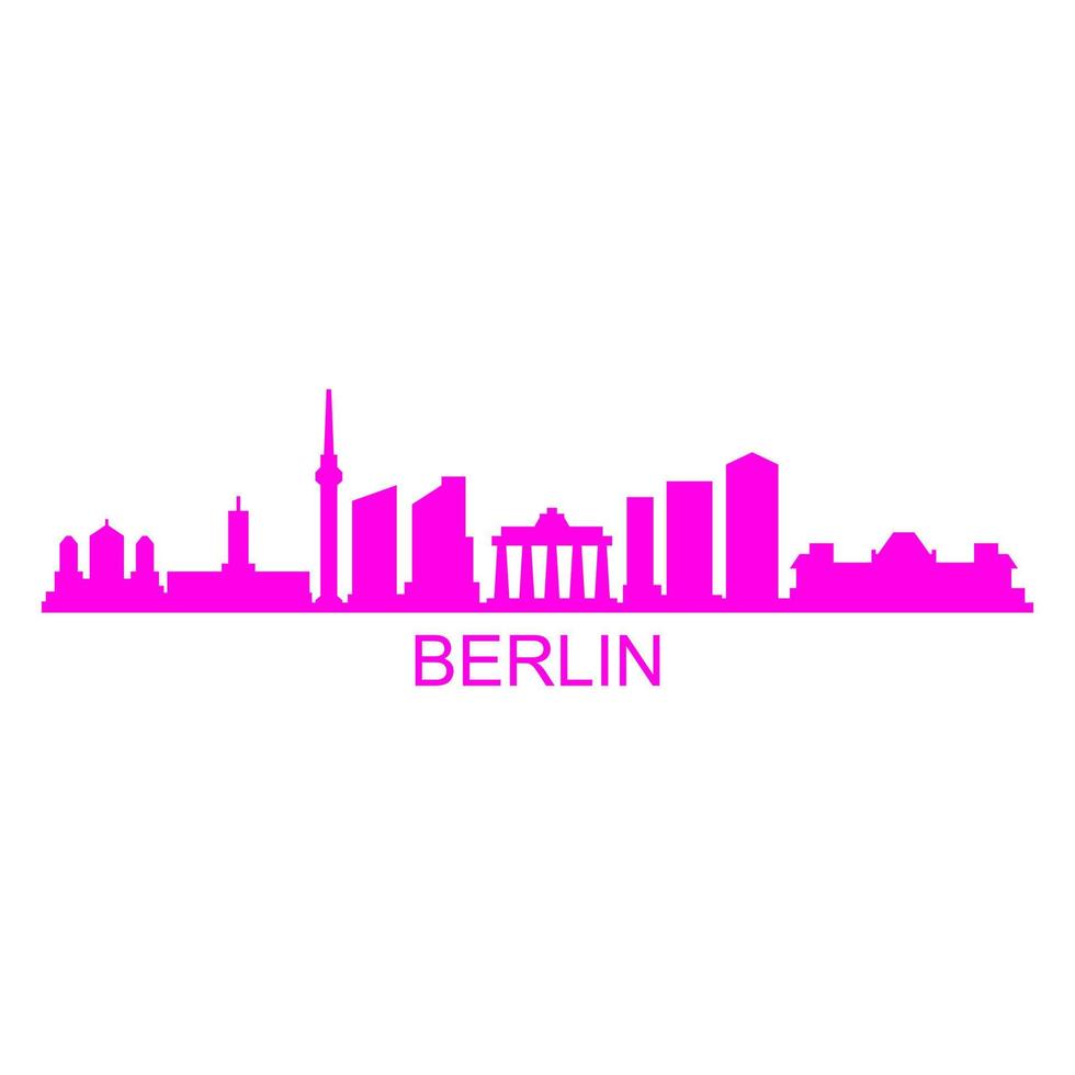 Berlin skyline on white background vector