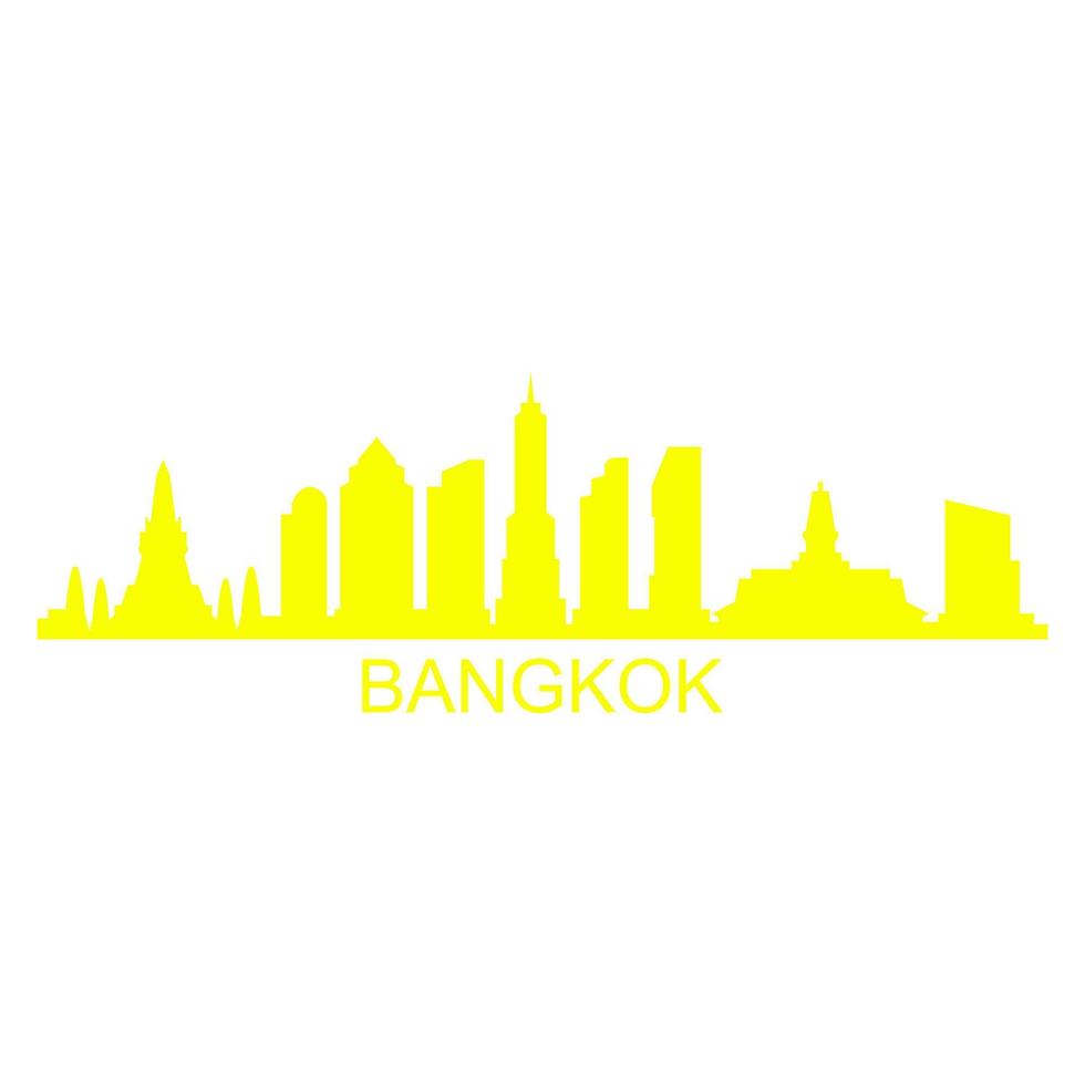 Bangkok horizonte sobre fondo blanco. vector