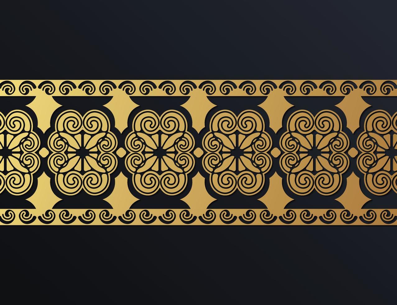 plantilla de diseño de borde de patrón ornamental vector