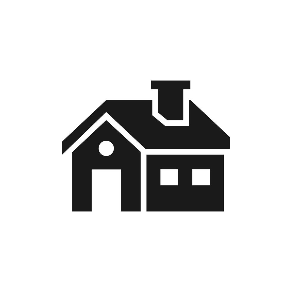 House icon with ventilation and chimney. Symbol for Location Plan Vector