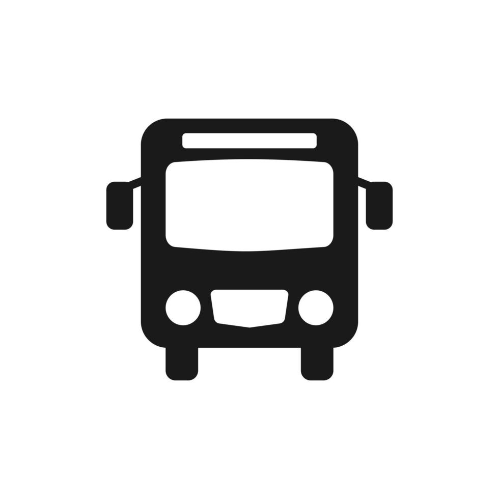 Bus Icon With Front View Public Transportation Station Symbol For Location Plan Vector Vector Art At Vecteezy