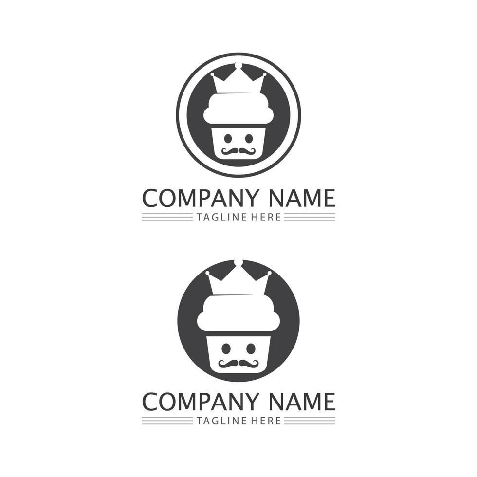 tortas y panadería icono diseño de logotipo vector de comida vector de pan y símbolo e icono de comida